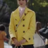 Emily Cooper Yellow Double-Breasted Coat